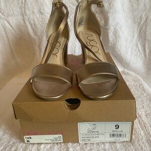 Sugar Women's Metallic Gold Heels
